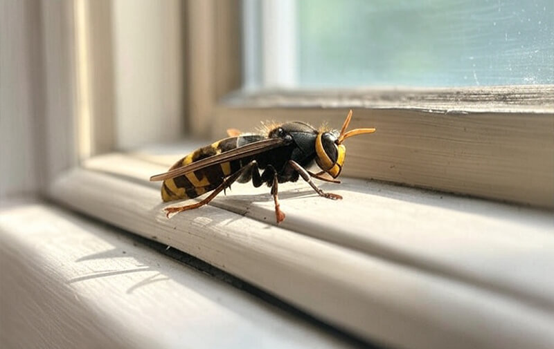 frelon dans une maison