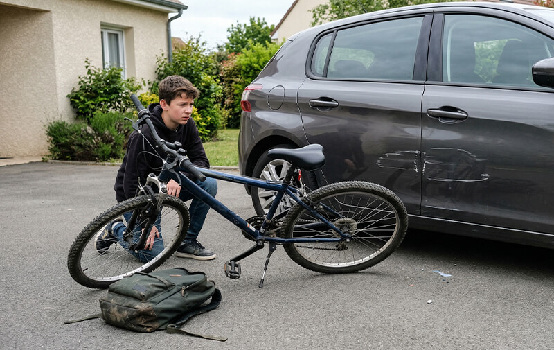 voiture rayee velo